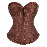 Corset Overbust Vintage pour Femme, Bustier Désossé à Lacets, Vêtement Amincissant, Style Victorien 6