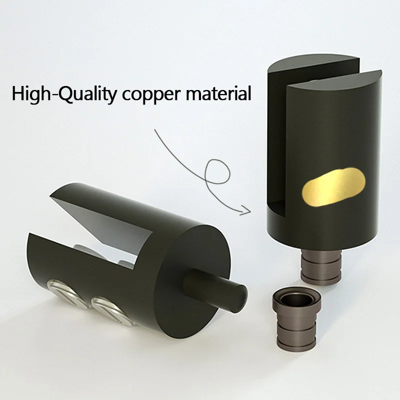 Door Hinges Glass Door Hinges Up and Down Rotating Shaft Copper Bracket Swing Clear Glass Shower Hardware Hinge For Shower Door 3-8mm