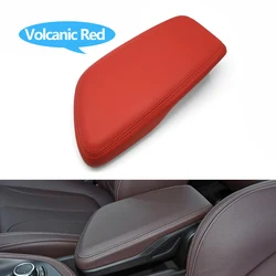 Luxury Leather Console Storage Armrest Case (LHD Volcanic Red)