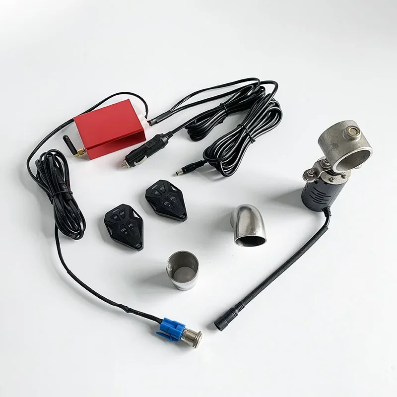 38mm Motorbike Exhaust Sound Valve System Clamp Pipe Connect Remote Controller Switch Button Adjustable Modification Kit