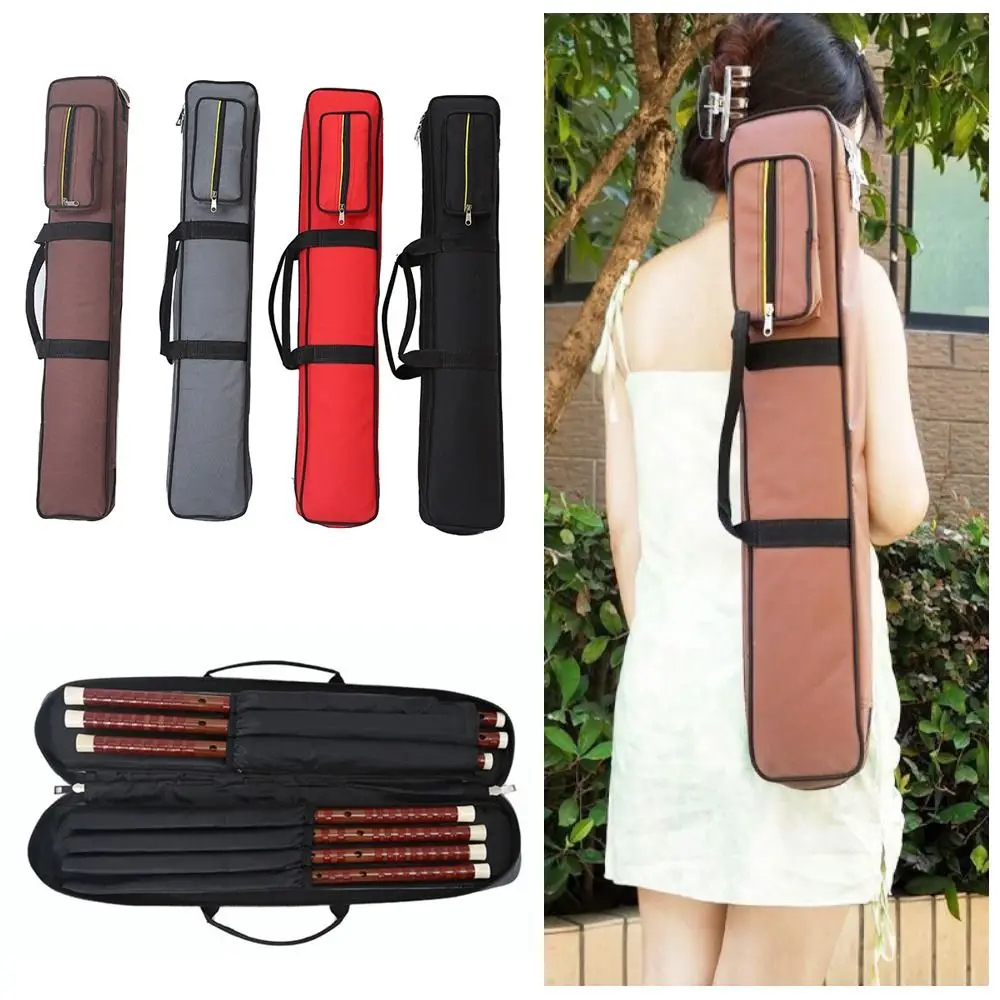 Canvas Bamboo Flute Storage Shoulder Bag Protective Waterproof Flute Case Large Capacity Thickening Piccolo Pouch canvas shoulder bag flute bag