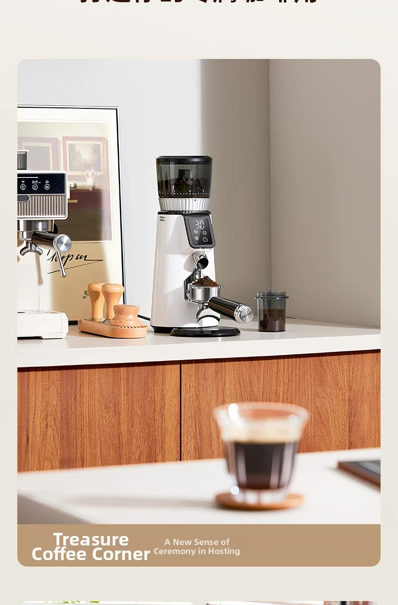 Automatische Elektrische Kaffeemühle für Espresso - Für Gewerbe & Haushalt mit Präziser Dosierung, Einstellbarer Mahlgradeinstellung, Edelstahl – Detail 19