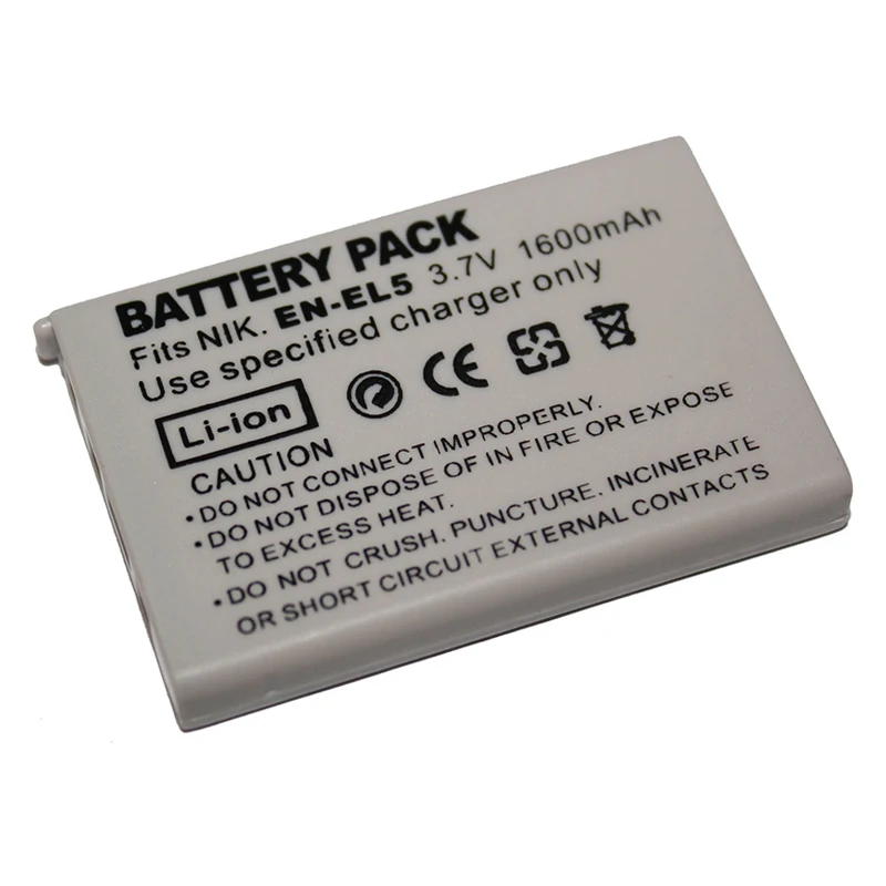1600Mah En-El5 Digital Camera Battery For Nikon Coolpix P4 P80 P90 P100 P500 P510 P520 P530 P5000 P6000 P5100 5200 Batteria