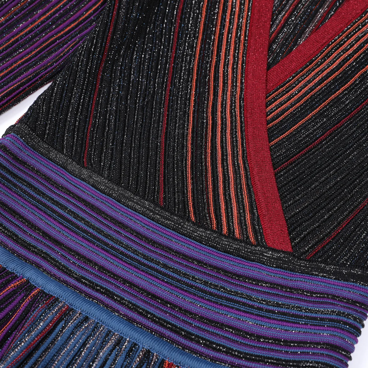 فستان خريفى محبوك بالوان مختلفه