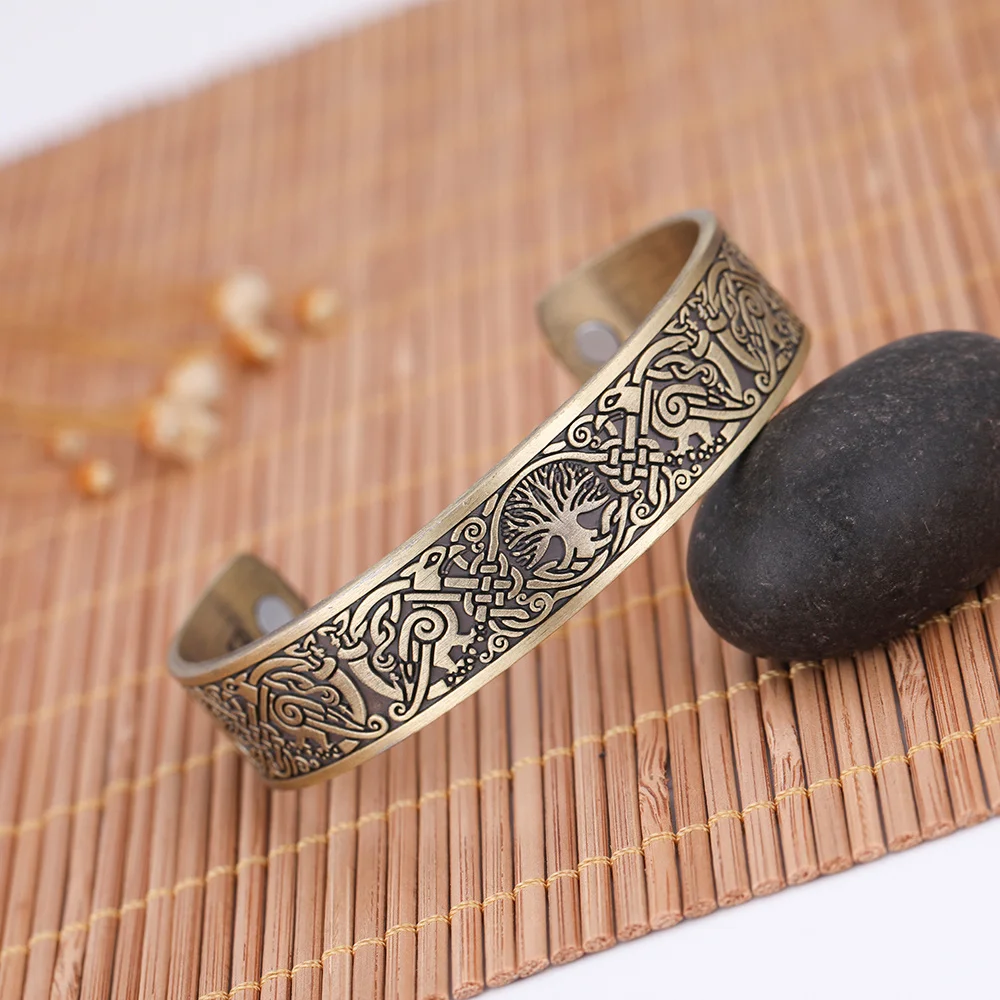 MILAKOO Bracciale Albero Della Vita Per Donna – Bangle Con Perline, Regolabile 17+5 Cm, In Lega