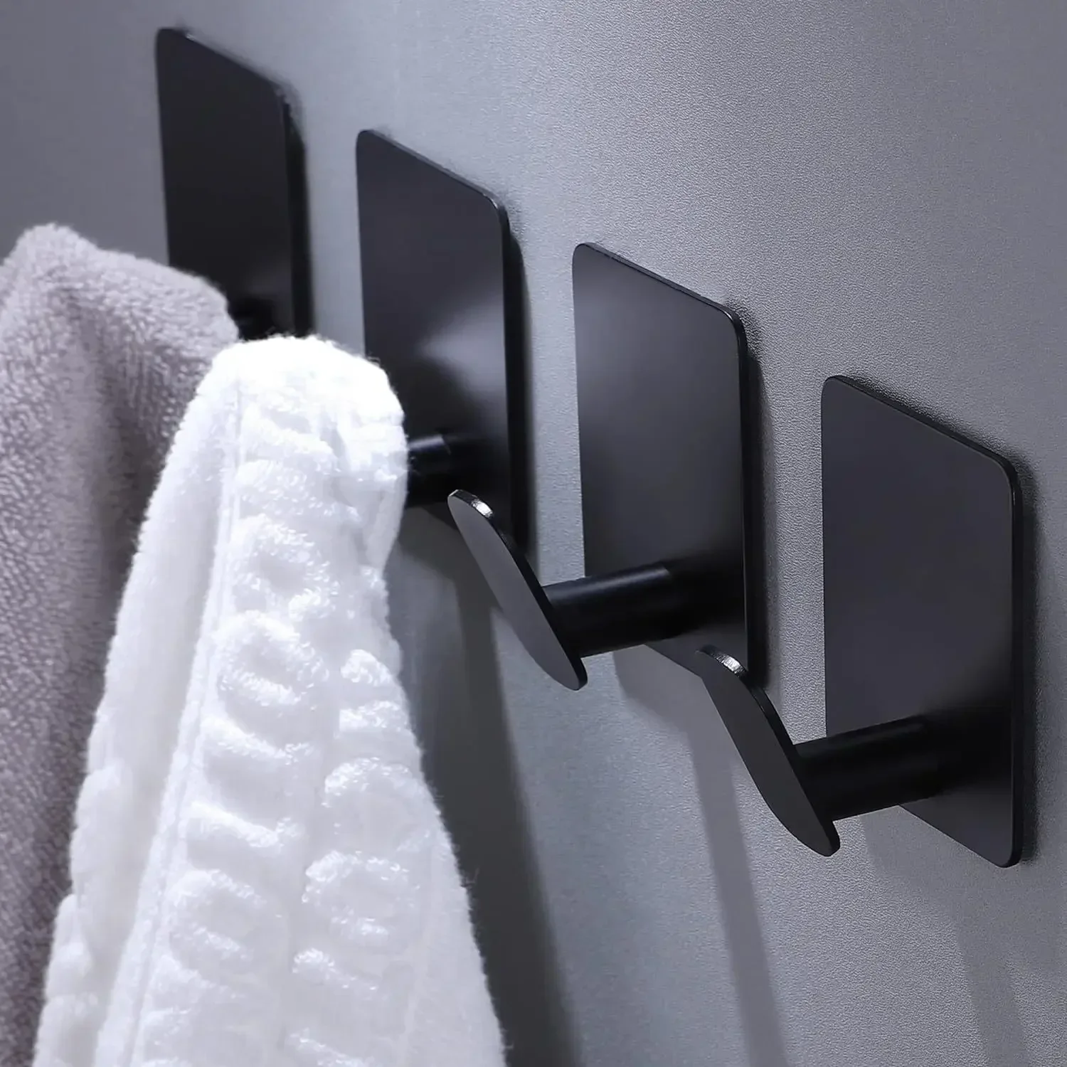 Stainless steel adhesive base hanger, towel rack, kitchen utensils, multifunctional bathroom hook, wallet, 2 pieces