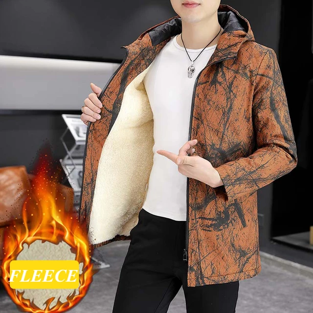 Abrigos Hombre Invierno,Chaquetas para Hombre Invierno con Capucha Abrigo  De Invierno Chaqueta De Longitud Media Abrigos Acolchados De Manga Larga