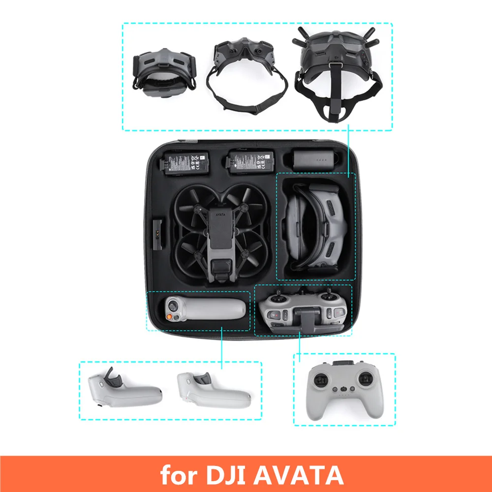 

Portable Carrying Case Handbags Storage Bag Suitcase RC Drone Accessories Battery Carrying Bags for DJI Avata Goggles Integra