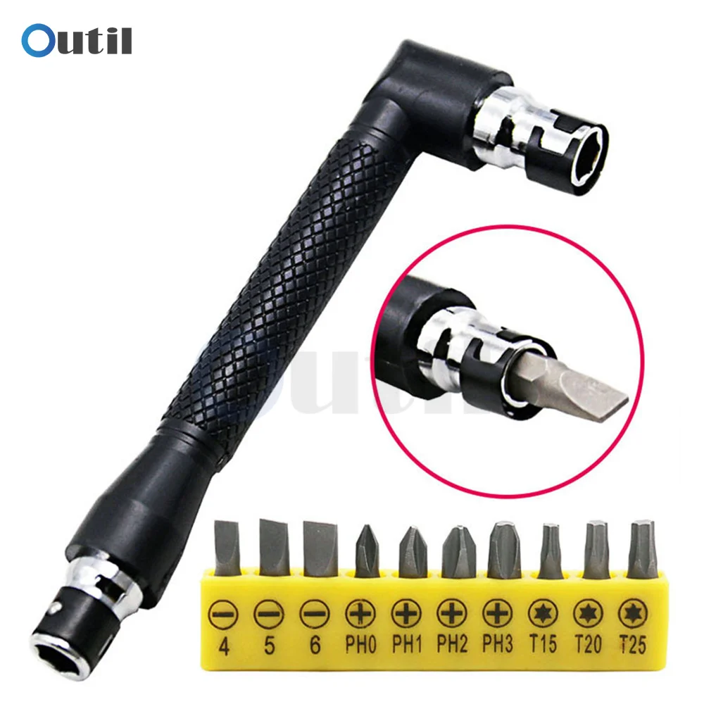 1/4" Torque Wrench Spanner Hexagonal Key Wrench 90 Degree Double End