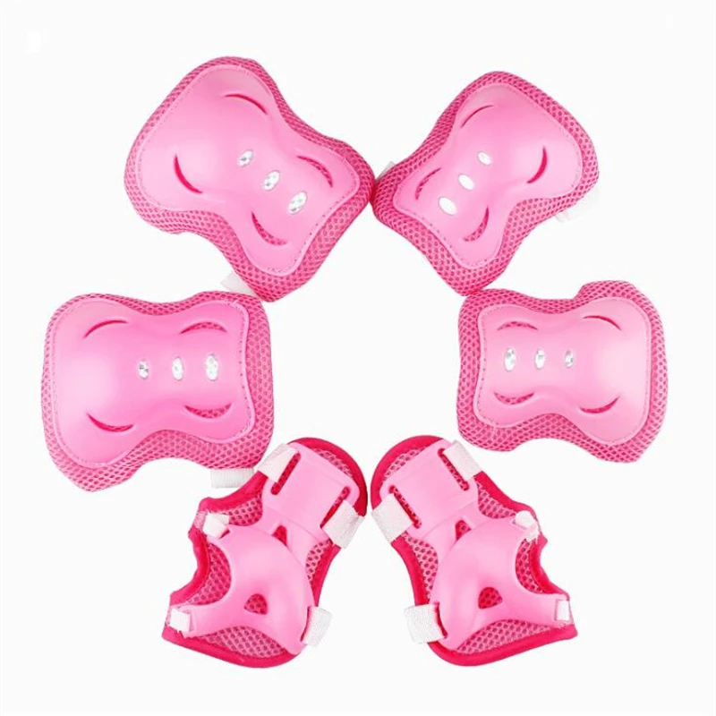 6Pcs/set Kids Sports Protected Gear Knee Pads Elbow Pads Wrist Guards Roller Skating Safety Protection Pads Elbow Knee Pad