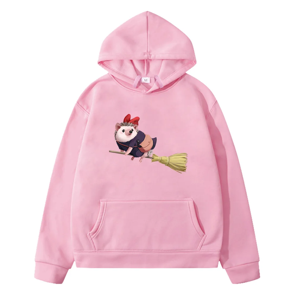 

Kiki's Delivery Service Hoodies Autumn Winter Fleece Hooded Sweatshirts Sudadera for Boys/Girls Children Kawaii Cartoon Clothing