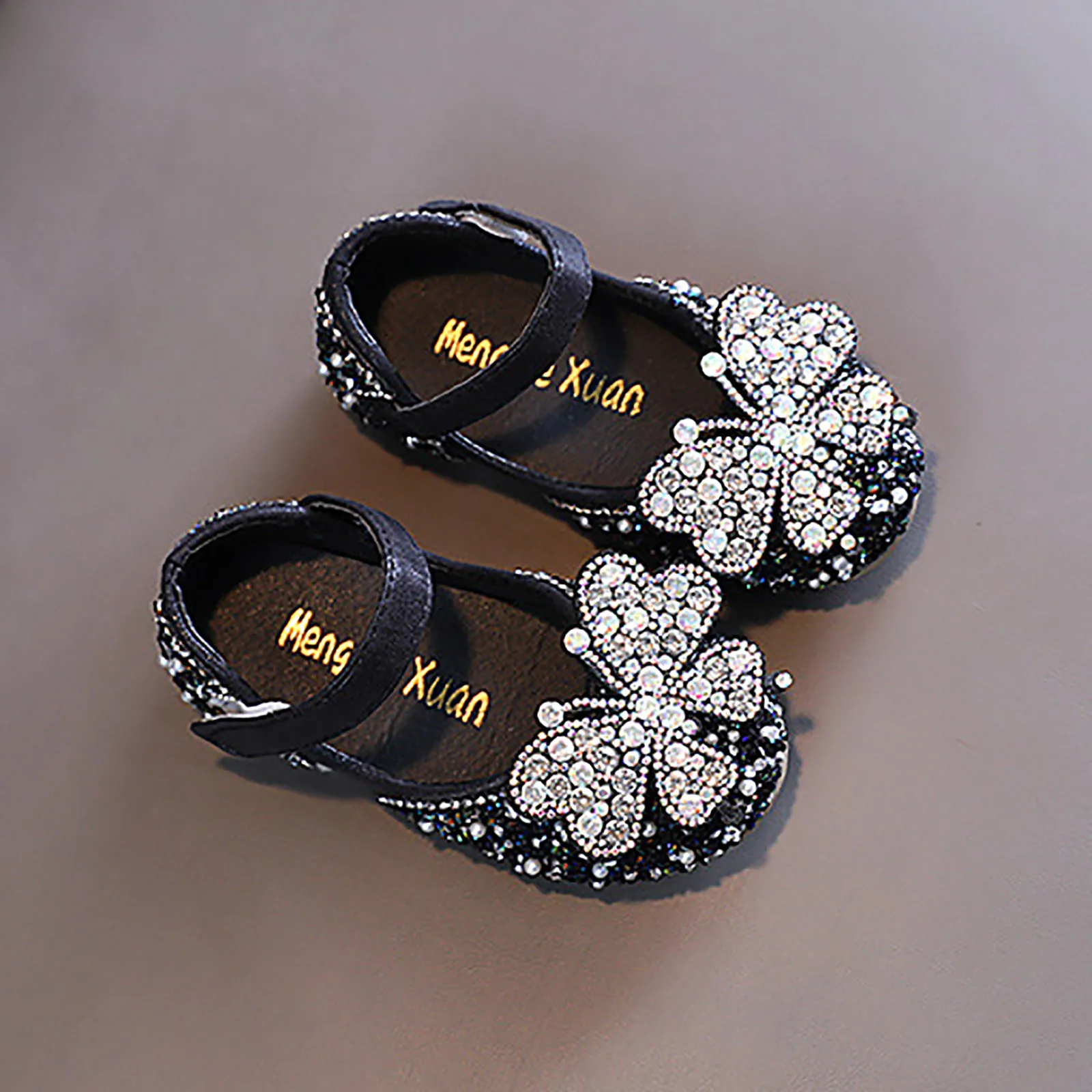 Toddler Winter Slippers Girl Childrens Shoes Pearl Rhinestones Shining Kids Princess Shoes Baby Girls Girls Flip Flops Size 5