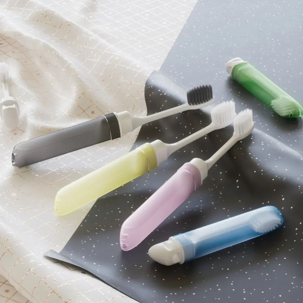 

Mini Dental Care Safety Travel Essentials Folding Toothbrush Bamboo Charcoal Toothbrush Super Fine Soft Bristle Toothbrush