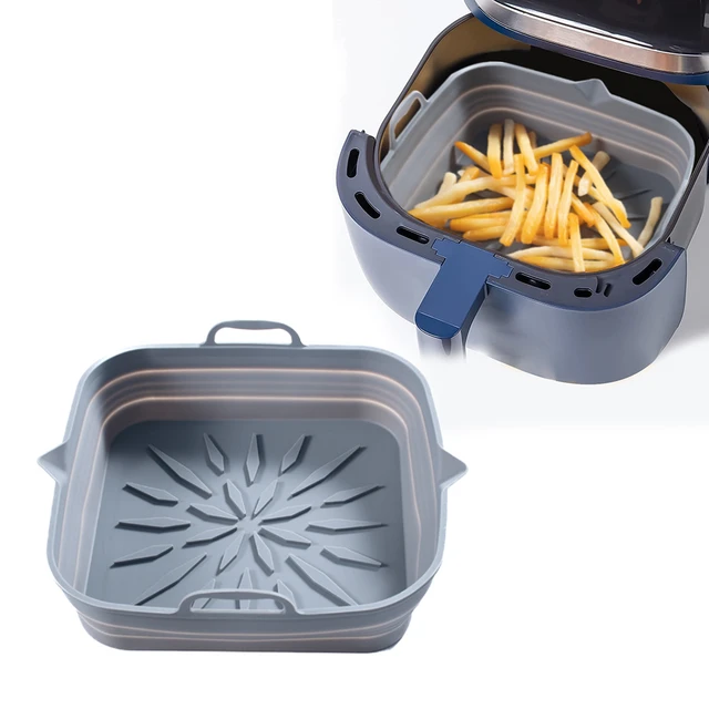 Air Fryer Pot Silicone Tray BPA Free BBQ Barbecue Pad Plate Airfryer Oven  Baking Mold Pot Food Safe Reusable Kitchen Accessory - AliExpress