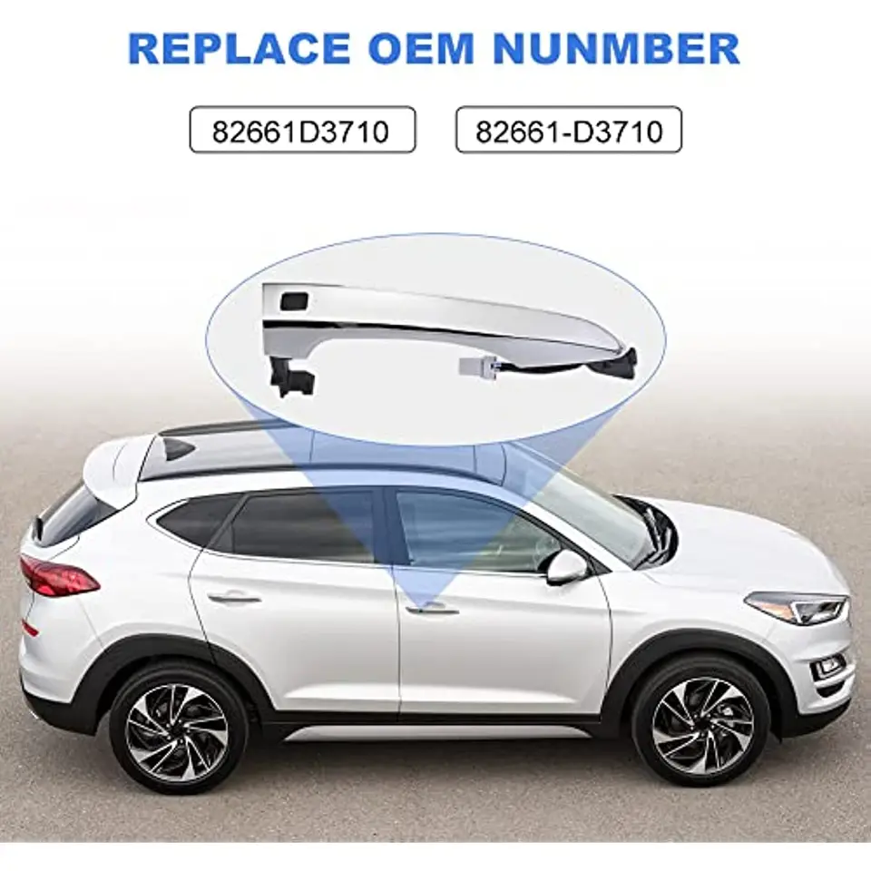 Copertura Maniglia Auto Coperture Adesive Per Maniglie Esterne Peugeot 208 (2012-2019) - Protezione Cromata Nera, Set 4 Porte Accessori Auto Cromati