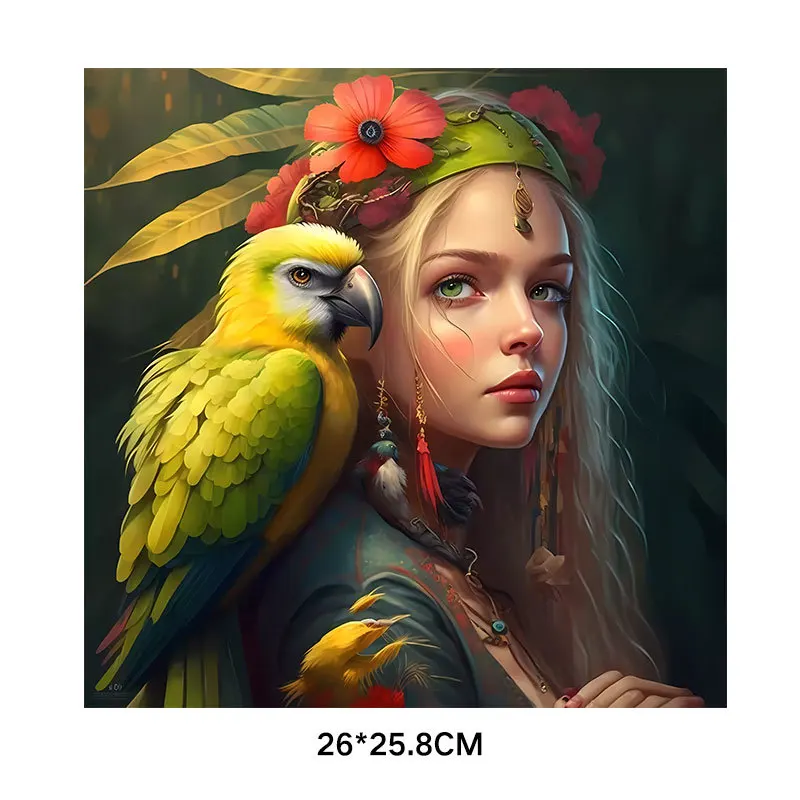Fashion Art Girls Photos Iron On Transfer Stickers DIY Woman T-shirt Patch Sticker Clothes Heat Transfer Vinyl heat transfer stickers clothing patches embroidered patches custom name patches tactical patches