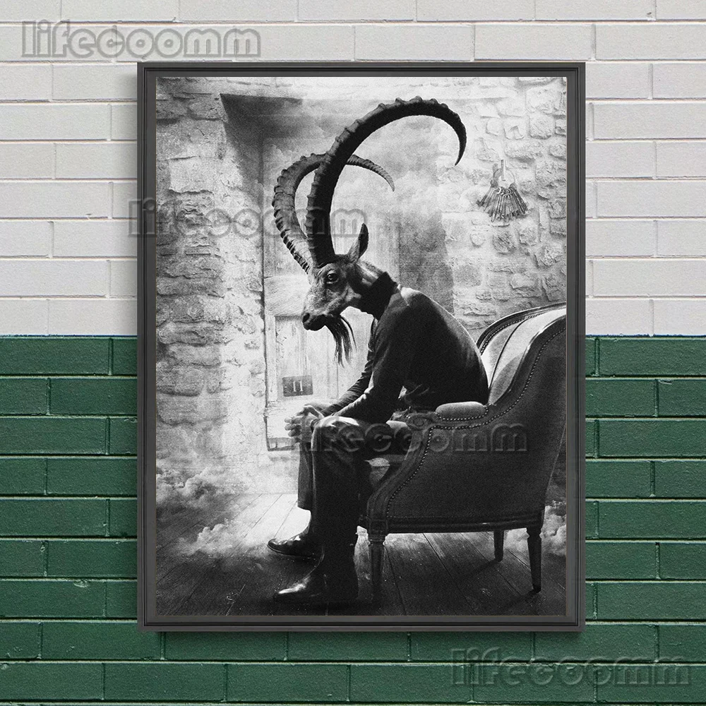 Animali antropomorfi, arte fotografica astratta, stampa poster, foto vintage vittoriana, arte da parete, pittura su tela, decorazione domestica - immagine 5