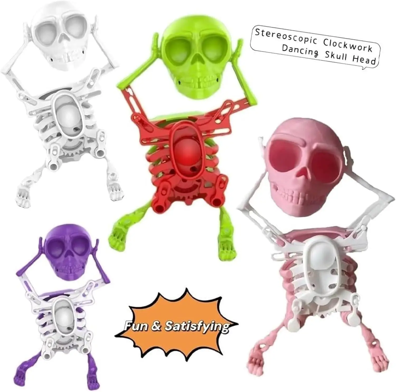 Halloween Wind Up Skeleton Toy for Spooky Party Scenes