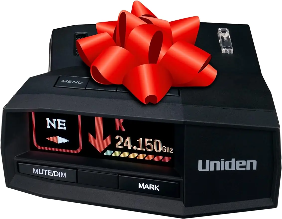 

UNIDEN R8 Extreme Long-Range Radar/Laser Detector, Dual-Antennas Front & Rear Detection w/Directional Arrows, Built-in GPS w/Rea