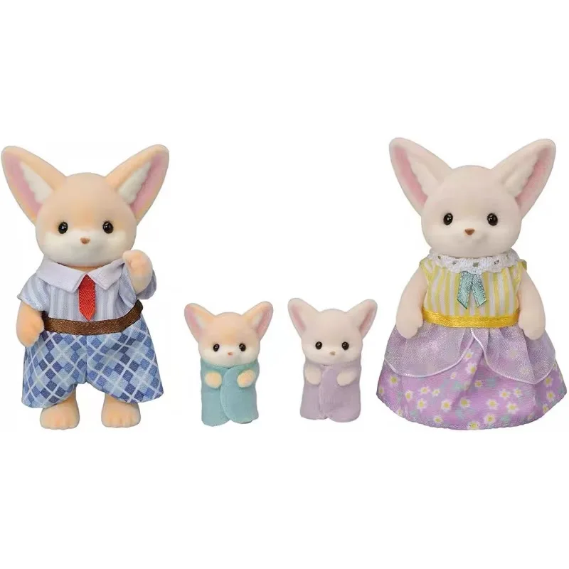 Sylvanian Families original accessories clothes furniture houes doll wide ear Fox doll ternurines  Authentic Play House toys 3