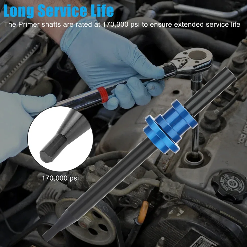 Oil Pump Primer Aluminum Oil Pump Priming Tool Anti-rust for Chevy V6 V8 Engine Small Big Block for Chevy 283 SBC 454 BBC MGO3