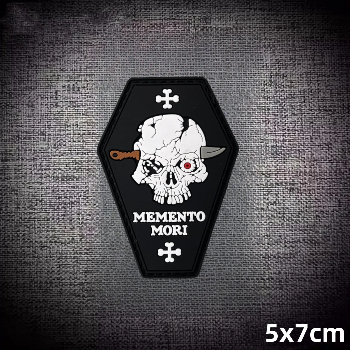 Gelöscht. hot Replik Schädel taktische Patches PVC Moral Emblem Andenken Mori Jammern Sarg Abzeichen Rucksack Hakens ch laufe Aufkleber – Detail 4