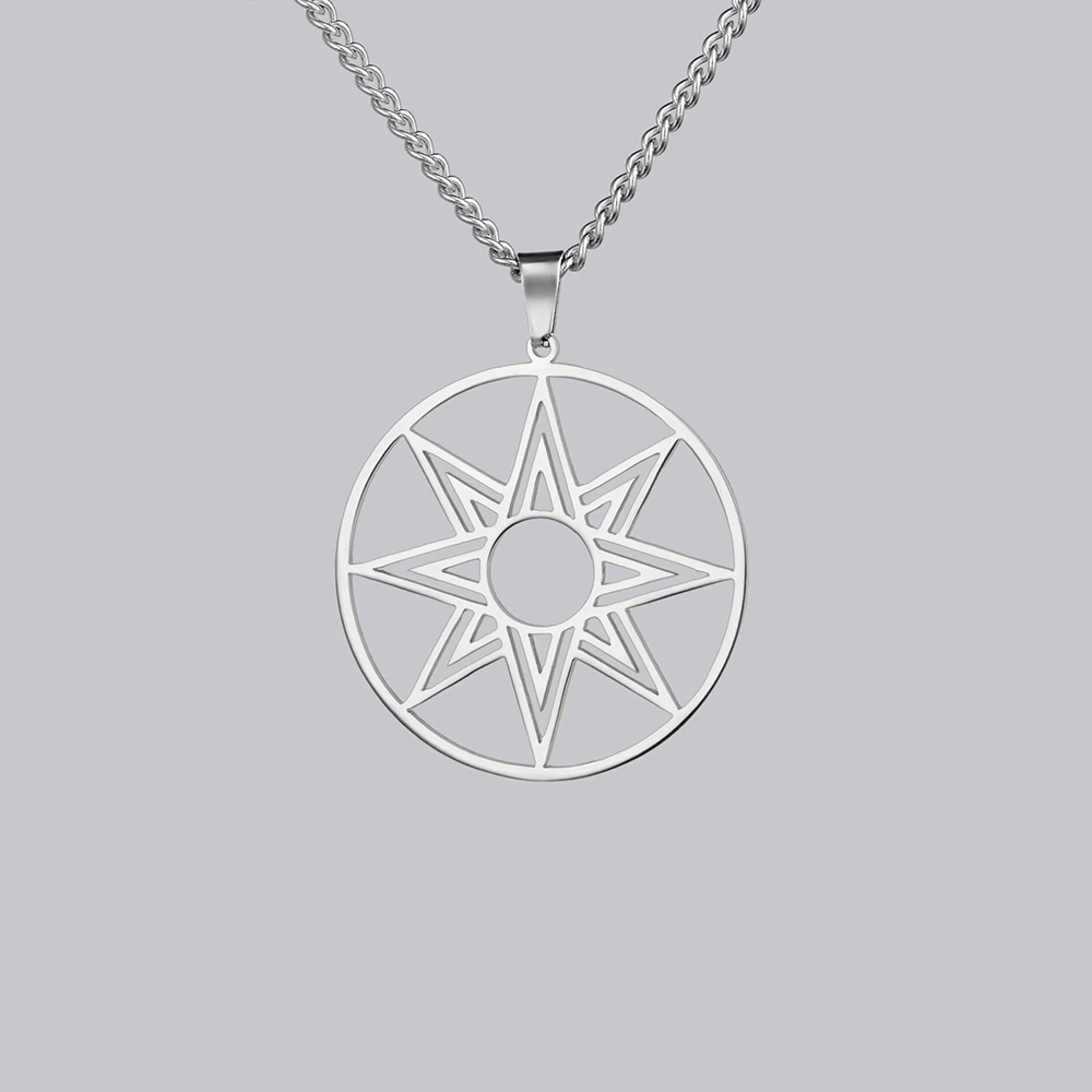 Dawapara Octagram-Halskette, Stern von Ishtar, Inanna-Göttin, Assyrian-Stern-Anhänger, Edelstahl, antike griechische Mythologie, Schmuck – Detail 16