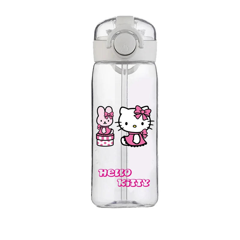 Hello Kitty  Cup Clear Brand High Quality Water Bottle Outdoor Sport Leak Proof Cute Plastic School Water Bottle for Kids 400ML 2