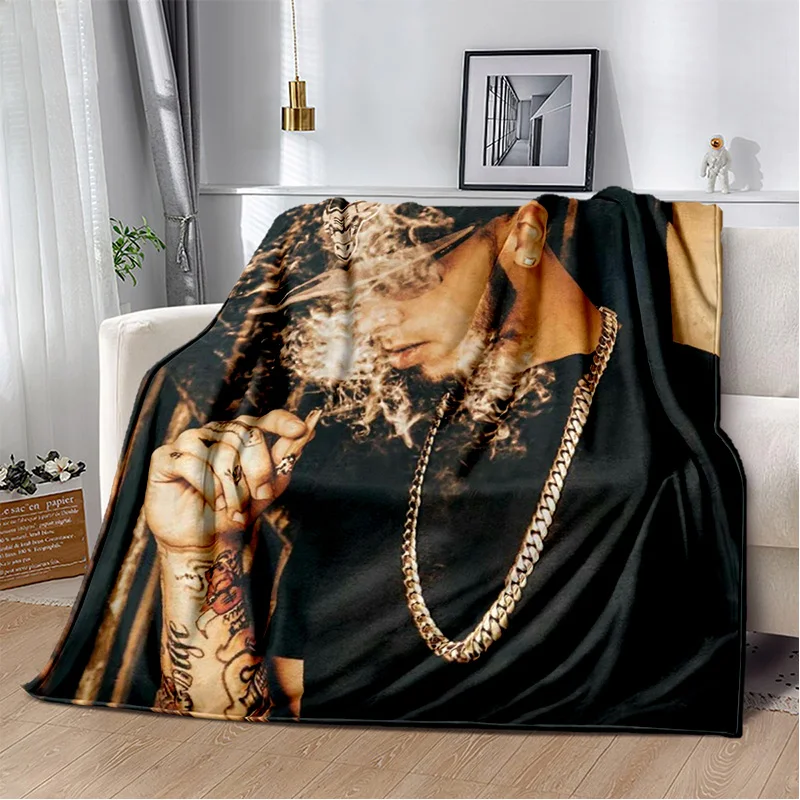 Manta Sherpa con estampado 3D Anuel AA, Textiles rectangulares para el  hogar, manta de lana usable, J01 - AliExpress