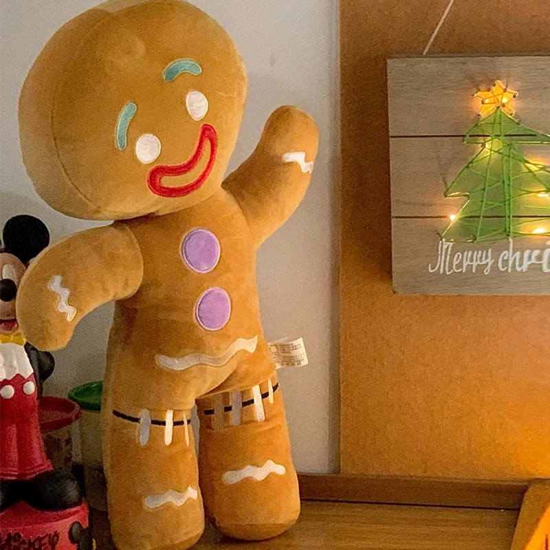 Cartoon Gingerbread Man Plush Toy Biscuit Peluche Stuffed Cookie Soft Doll Room Decoration Birthday Gifts