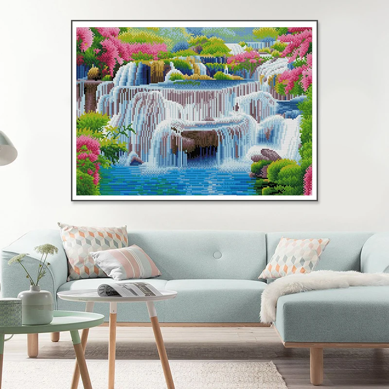 Diamond Painting Waterfall Cross Stitch Diamond Embroidery Scenery Full Square/Round Drill Handmade 5d Diy Home Decor diamond painting