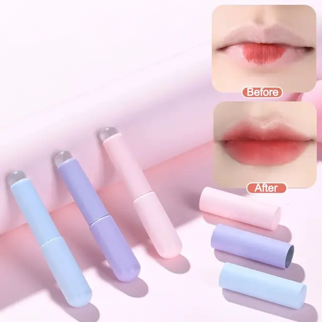 Multifunction Silicone Lip Brushes Round Head Reusable Lipstick Brush Applicator Elastic Makeup Tool Woman