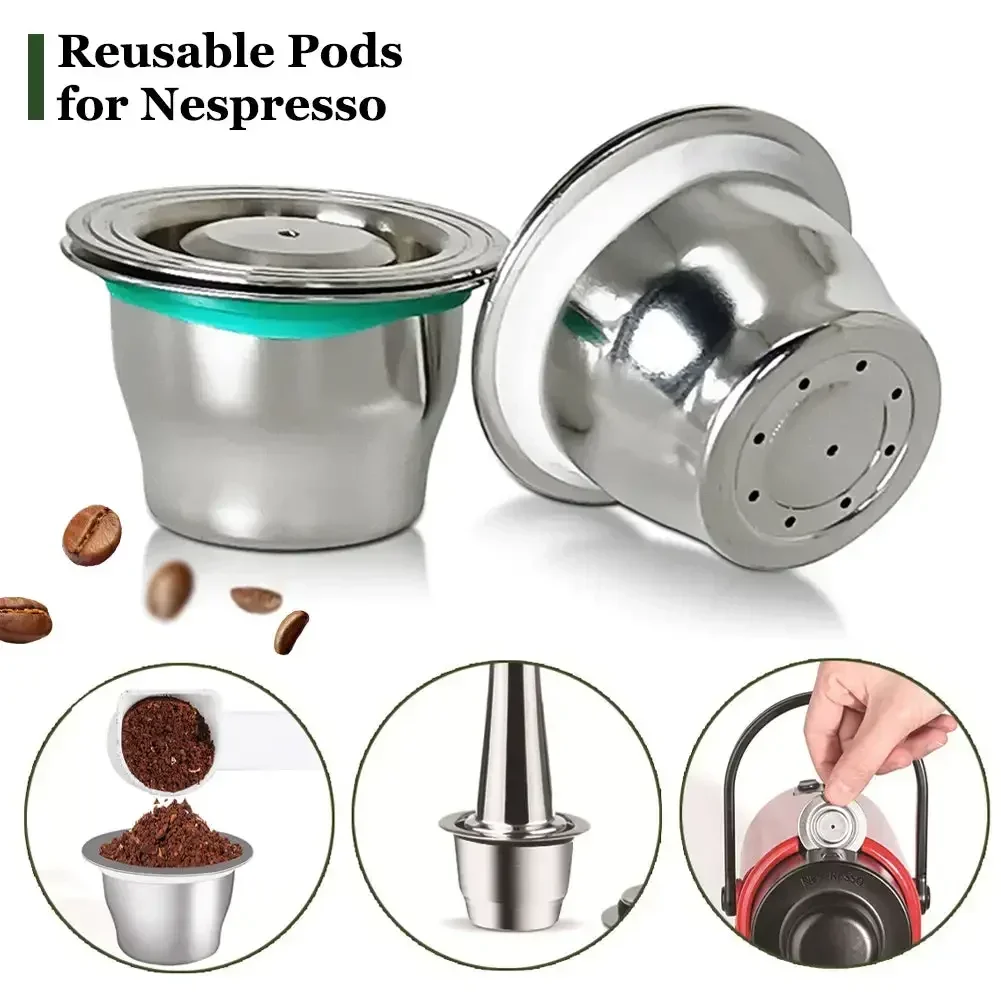 36*25mm Reusable Pods for Nespresso Reusable Aluminum Capsule Crema Espresso Coffee Filters Pods Coffee Accessories