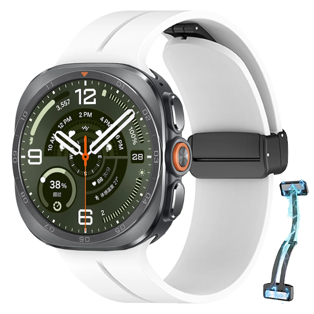 Magnetic Folding Buckle Silicone Sport Band Bracelet - Soft Strap