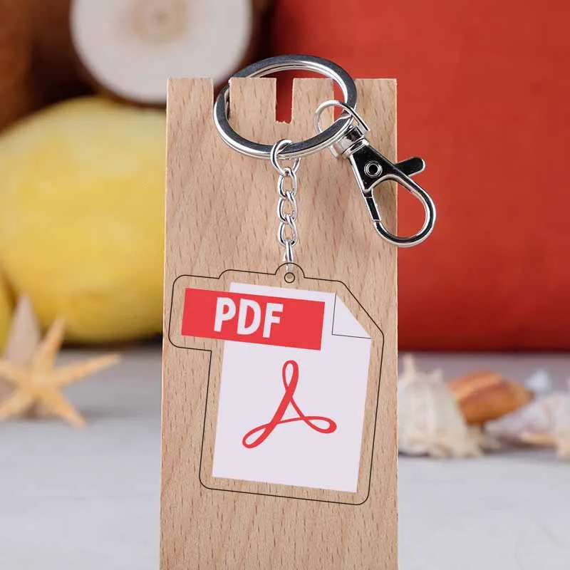 Game Keychain Acrylic Software Icon Keychain AI Excel JAVA Badge PVC Pendant