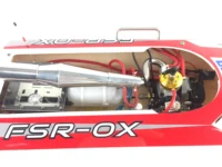 DTRC G30H 30CC Red Fiber Glass Deep-V Monohull Gasoline ARTR RC Boat No Radio System Speedboat Boy Water Toys Gift TH02681-SMT7 1