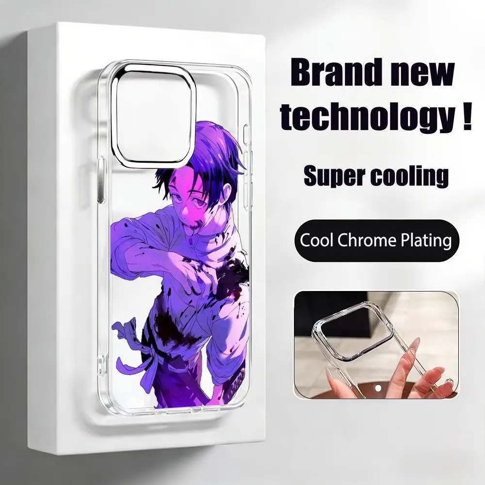 Jujutsu Kaisen Yuta Okkotsu Transparent Phone Case with Chrome Accents