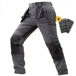 Men Multipurpose Casual Pants, Tactical Outdoor Stretch Pants, Wear-Resistant Pants, Electrician Worker Trousers With Leg Bag