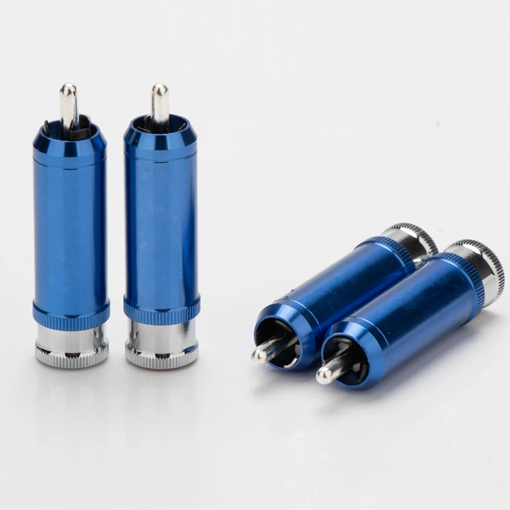 Hochwertiger versilberter RCA-Stecker (männlich) für DIY-HiFi-Audio-Lautsprecher-Verstärker-Signalkabel – Detail 6