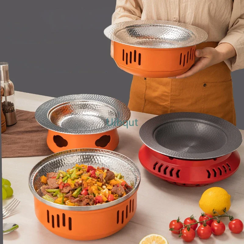 Stainless steel alcohol stove dry pot Bullfrog Special Small Hot Pots Household dry pot Warm soup stove Spicy Spicy Pots
