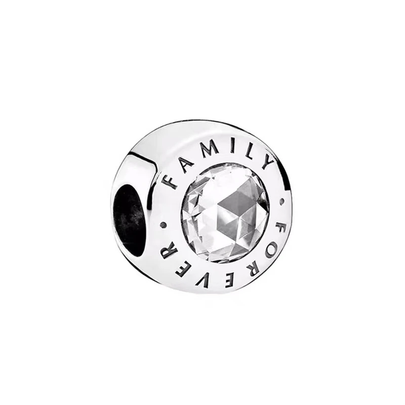 Hot Sale with Smiling Face, Cross, Love, Letters Family Forever Charm Bead Fit Original Silver 925 Necklace Bracelet DIY Jewelry 4