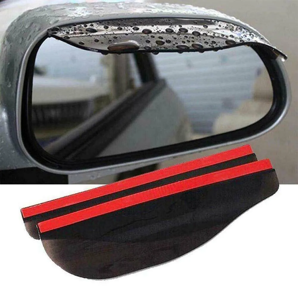 Car Black Rear View Side Mirror Rain Board Eyebrow Guard Sun Visor