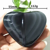 100% Natural Colored obsidian Crsyatl Heart Stone Feng Shui Ornaments Home Decor Powerful Energy Reiki Meditation Chakra Healing 2