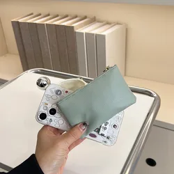 Slim Minimalist Wallet - Ultra - Thin Card and Coin Pouch (Light Green)