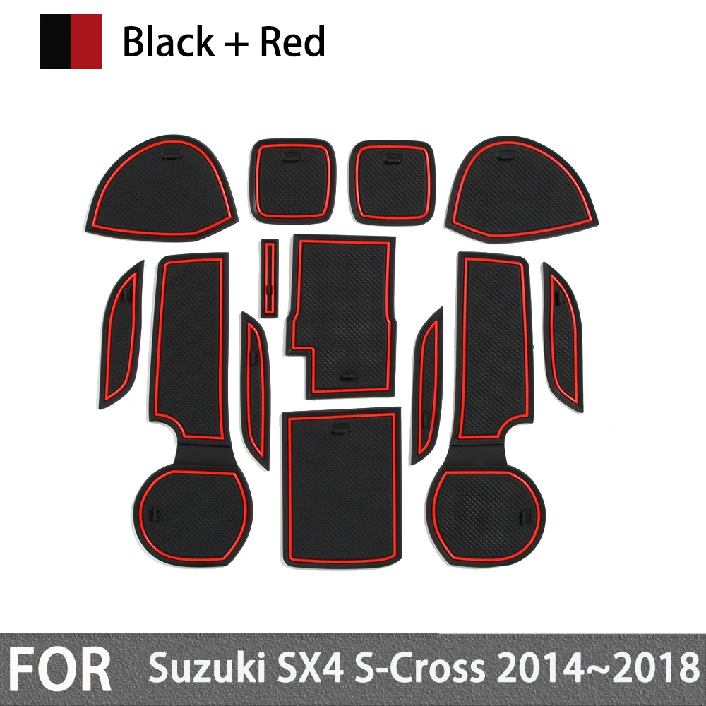 Kaufe Rubber Anti-slip Mat Door Groove Cup pad phone Cushion Gate Coaster  Car Accessories for Suzuki Swift ZC33S