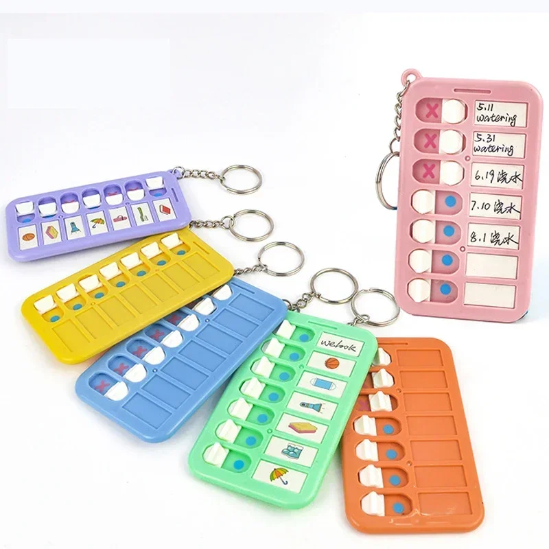Children's Self Discipline Checklist Memo Board - Daily Planner & Task Organizer with Detachable Keychain