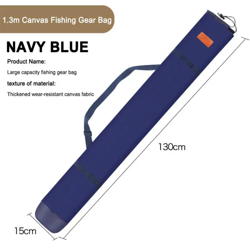 

1.3/1.4m Multifunctional Fishing Tackle Storage Bag Large Capacity Fishing Bag Thickening Canvas Rod Bag Fishing Gear Carrier 9