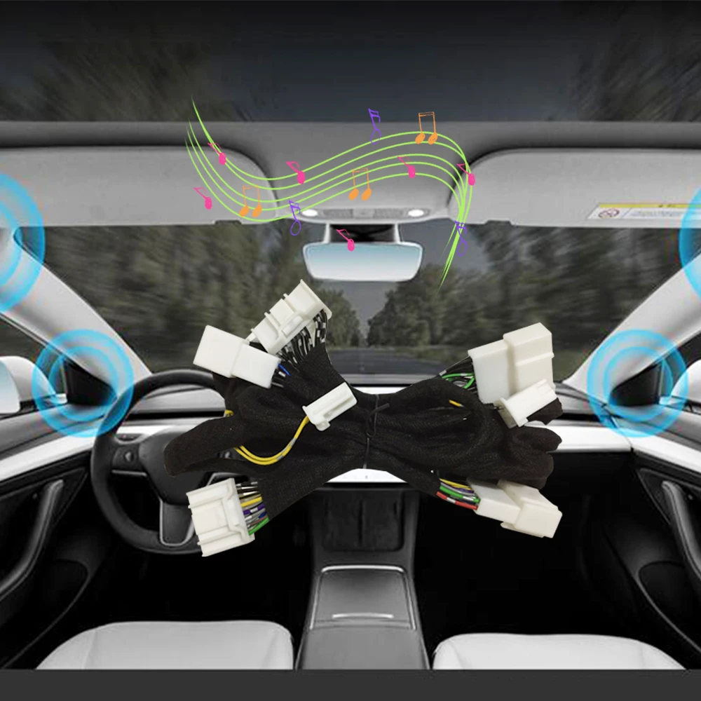 Car Audio Refit Interface Audio Activation Cable 8 To 14 Channels With