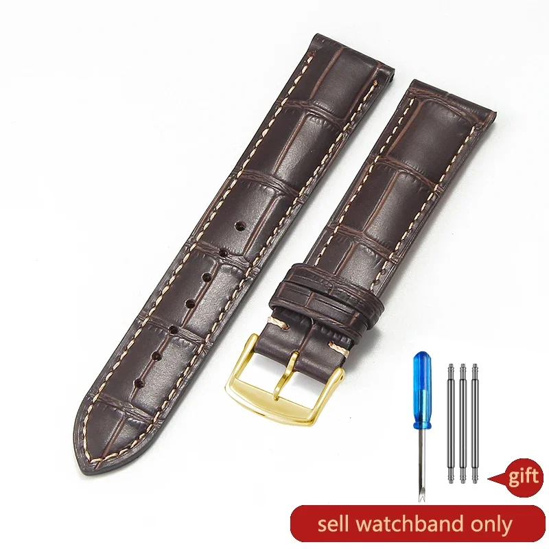 Premium Genuine Leather Watch Strap with Moonphase and Development Clasp – Soft Texture, Multiple Sizes Available