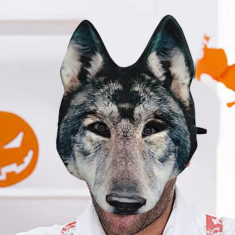 Wolf Head Masque Scary Horror Masque Animal Mardi Gras Masquerade For Halloween Cosplay Costume